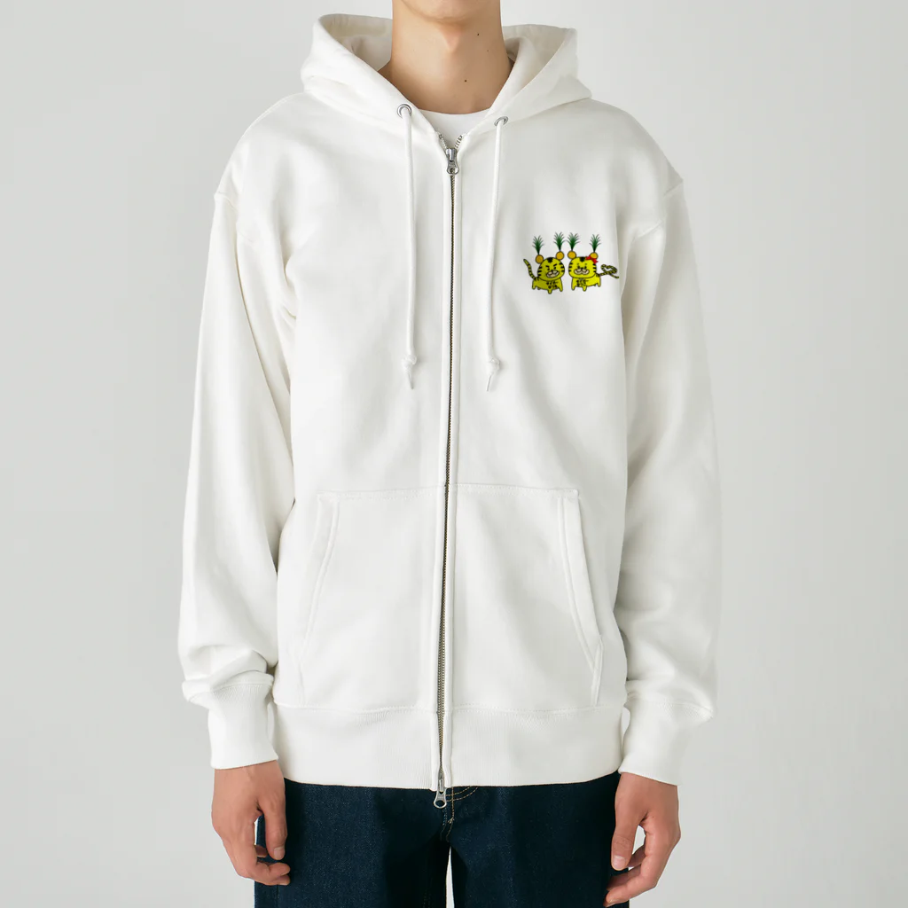 teechimaruのタイガーなつを。となつこ。 Heavyweight Zip Hoodie