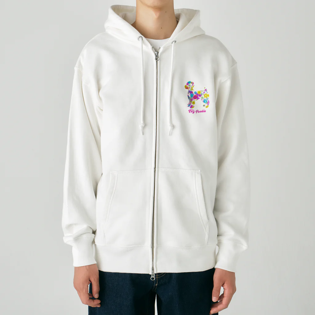 AtelierBoopのトイプードル　フラワーパーティ Heavyweight Zip Hoodie