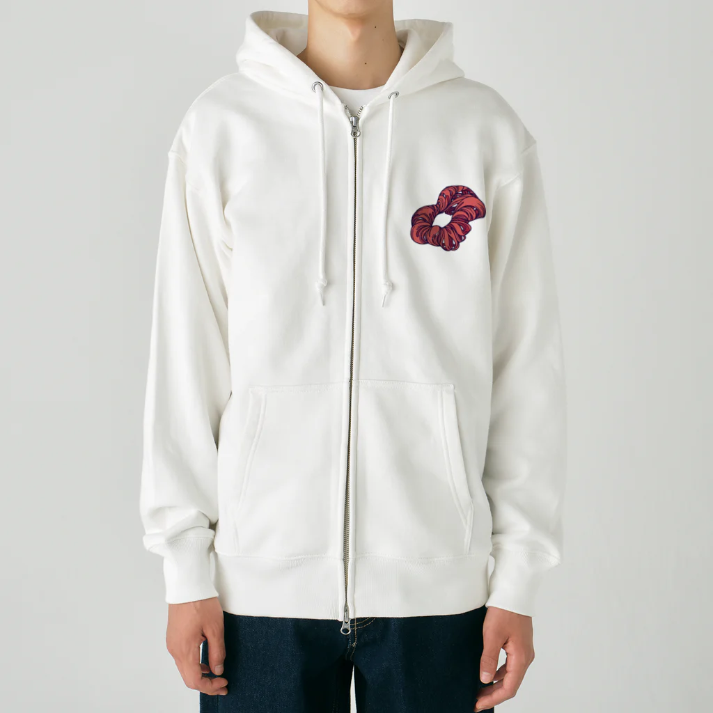 山河の肉のしんぞう Heavyweight Zip Hoodie