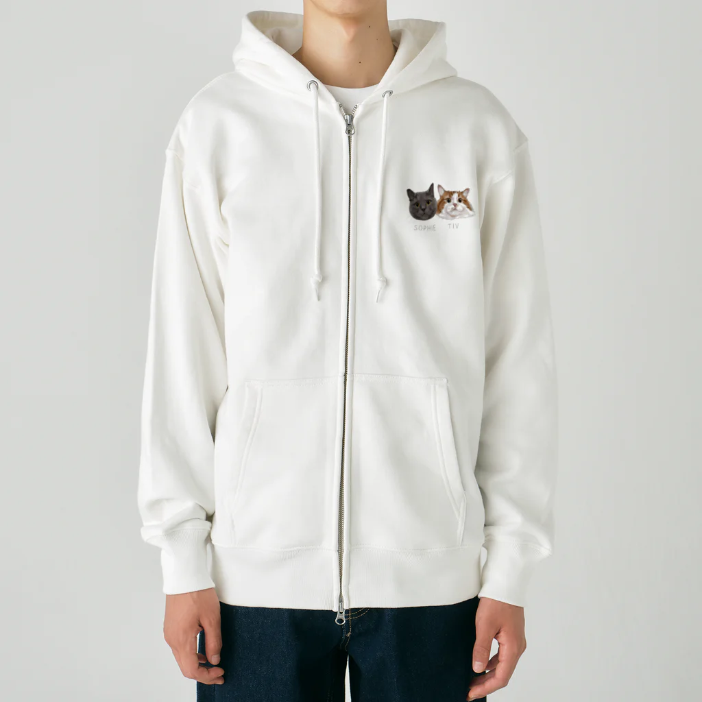 みきぞーん｜保護猫 ミッキー画伯と肉球とおともだちのsophie tiv Heavyweight Zip Hoodie