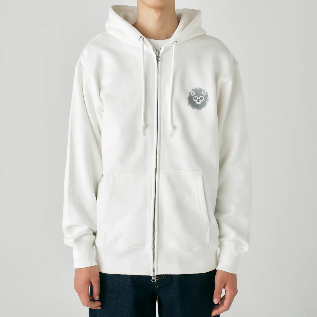 やわらかベサニーのねこのメイソン（ほこり） Heavyweight Zip Hoodie