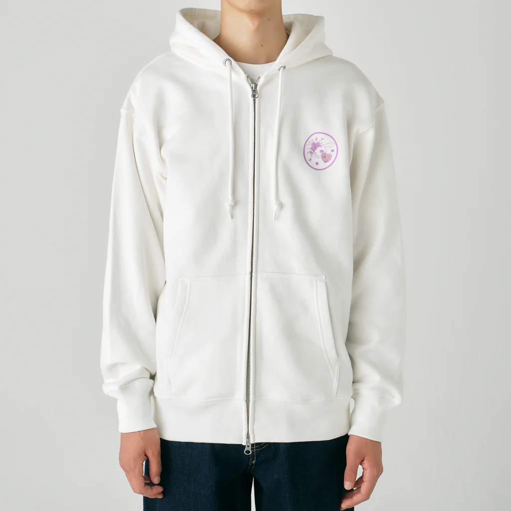 Rabbitflowerの♥らびこ♥バレンタイン Heavyweight Zip Hoodie