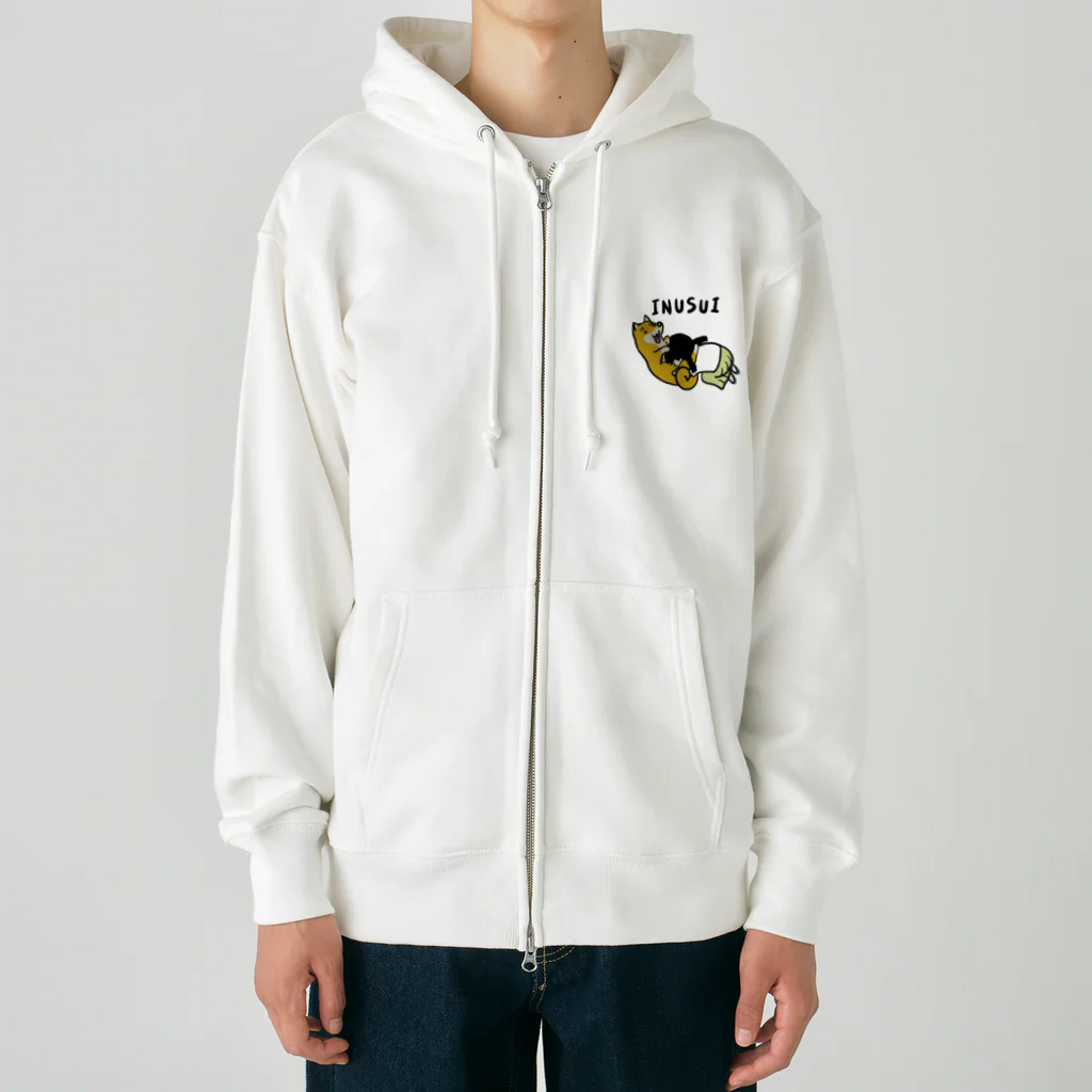 犬のおしりのしば吸う女子 Heavyweight Zip Hoodie