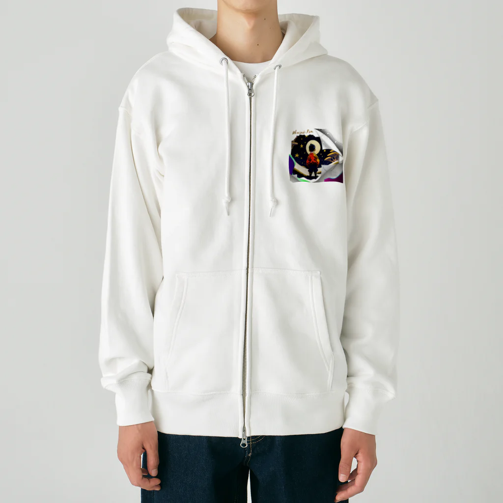 マッケンデジタルワールドのlofiアート　北斎イズムパンクシティ『少年の夢物語』 Heavyweight Zip Hoodie