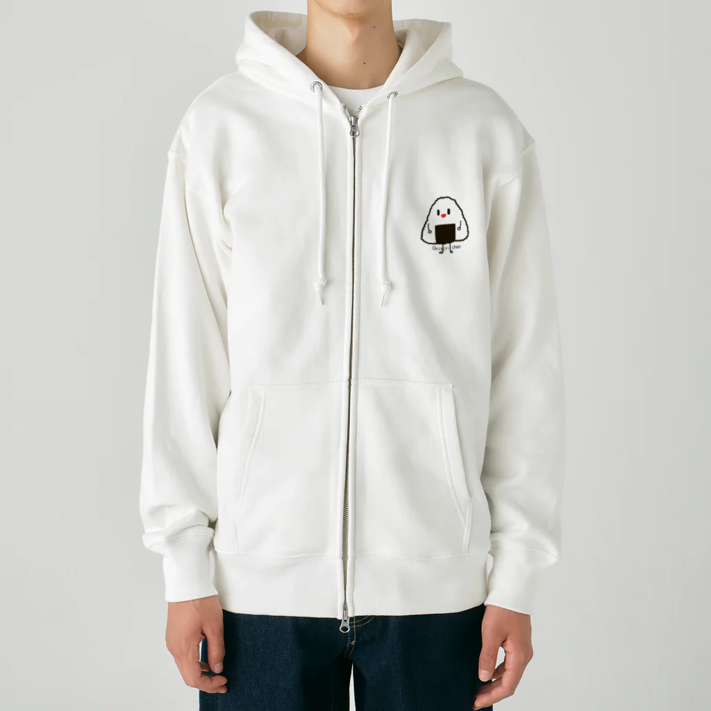 mooncatのOnigiri chan （おにぎりちゃん） Heavyweight Zip Hoodie