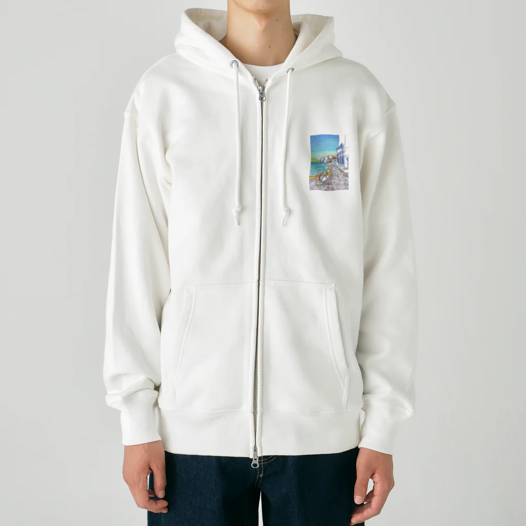 AKISENのエーゲ海カフェガールズ Heavyweight Zip Hoodie