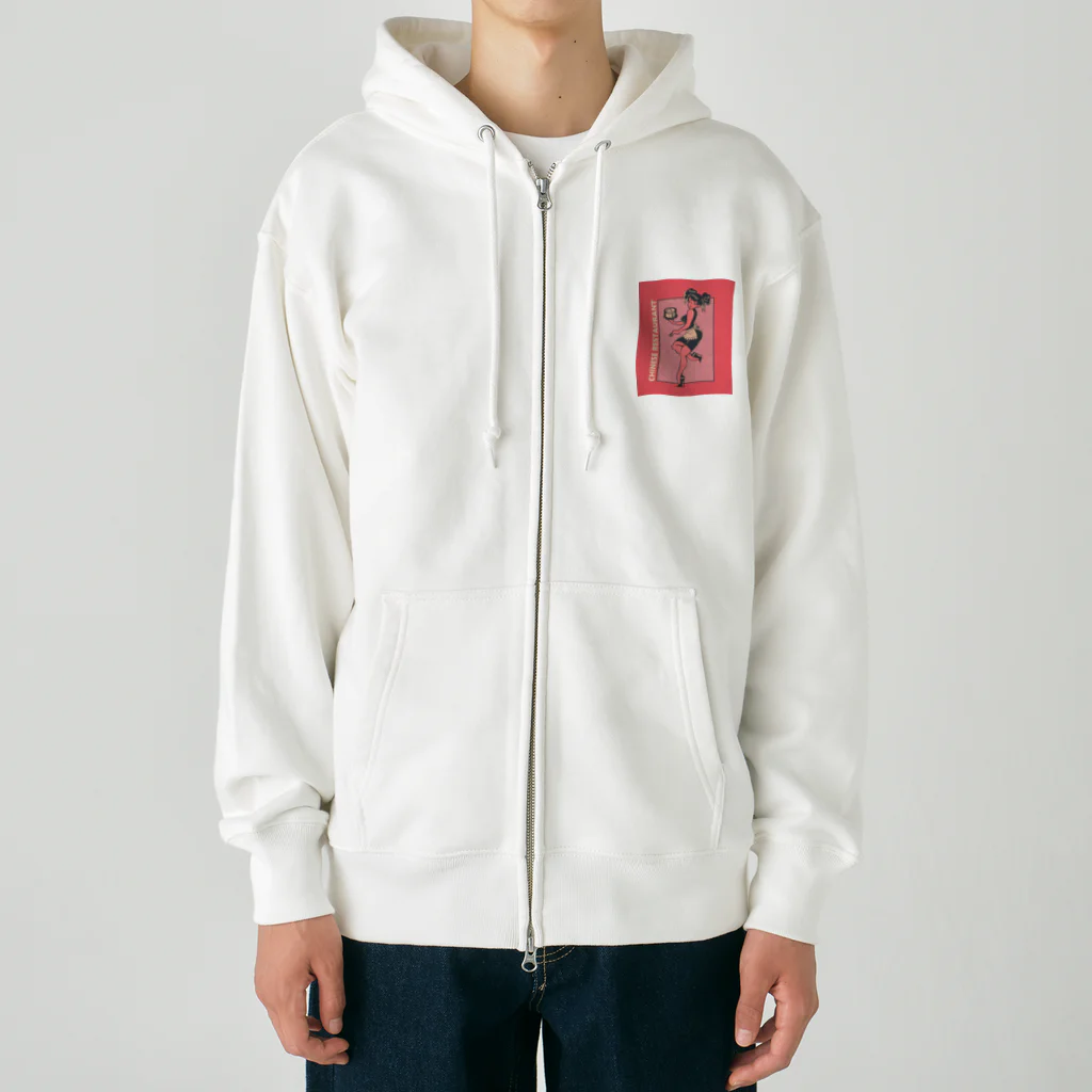 中華呪術堂（チャイナマジックホール）のCHINESE RESTAURANT WAITRESS GIRL Heavyweight Zip Hoodie