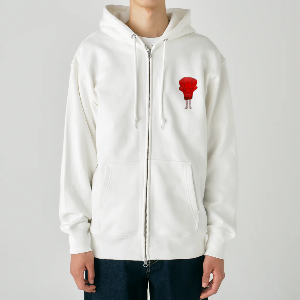 dougaseiseitokoroの足の生えた椅子 Heavyweight Zip Hoodie