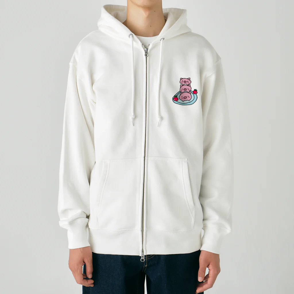 みつまめこshopの可愛いお料理 Heavyweight Zip Hoodie