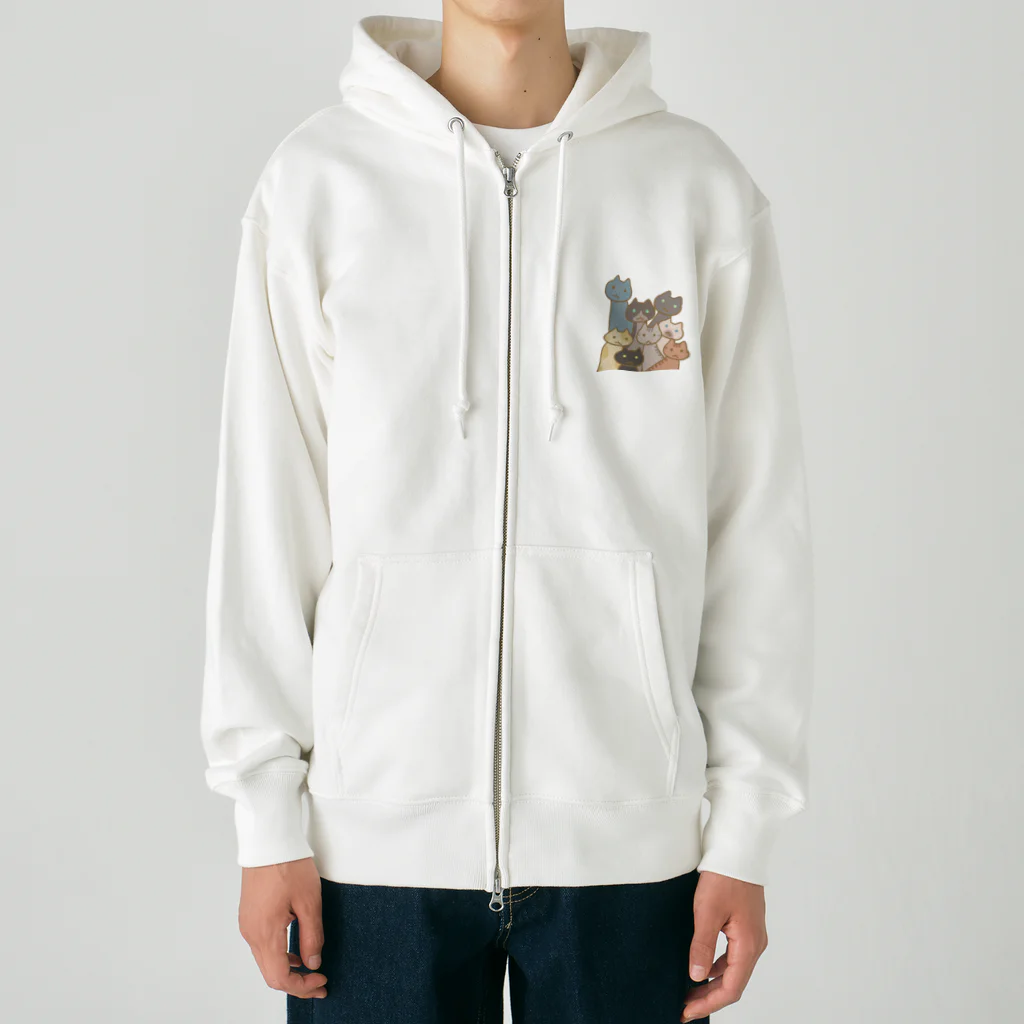 アトリエかののにゃんこ大集合 Heavyweight Zip Hoodie