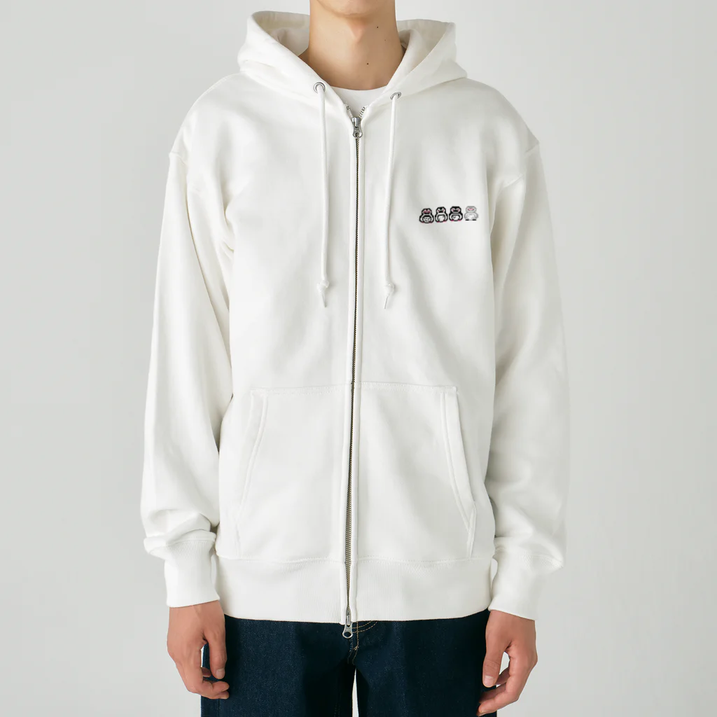 ヤママユ(ヤママユ・ペンギイナ)のピコスフェニスカス(よこ) Heavyweight Zip Hoodie