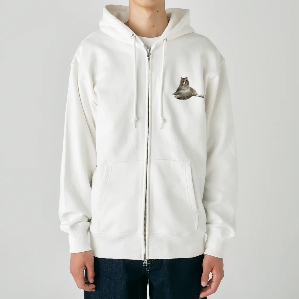 onarisanちのにゃんこたちのおすわりこむにゃんこ Heavyweight Zip Hoodie