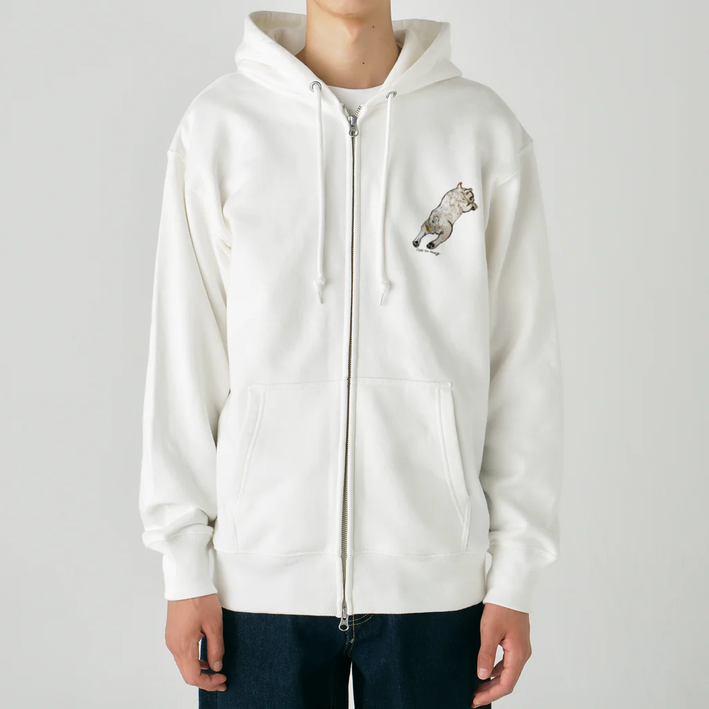 noe_to_meg (ノエとめぐ)のねんねチラリクリームブヒ Heavyweight Zip Hoodie