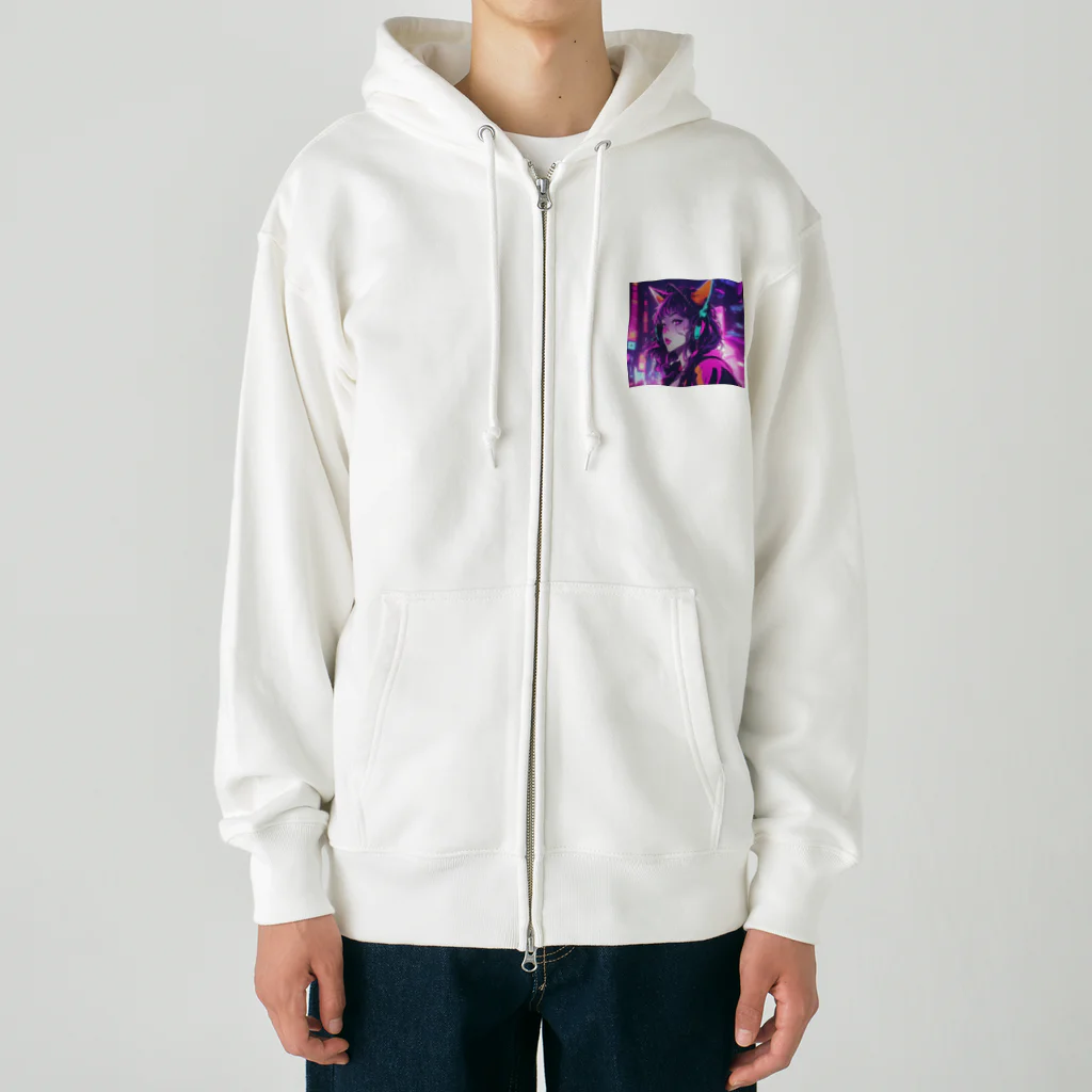 パンクビビッド•ピエロ団のパンクビビッド・ピエロキャット kAsumI Heavyweight Zip Hoodie