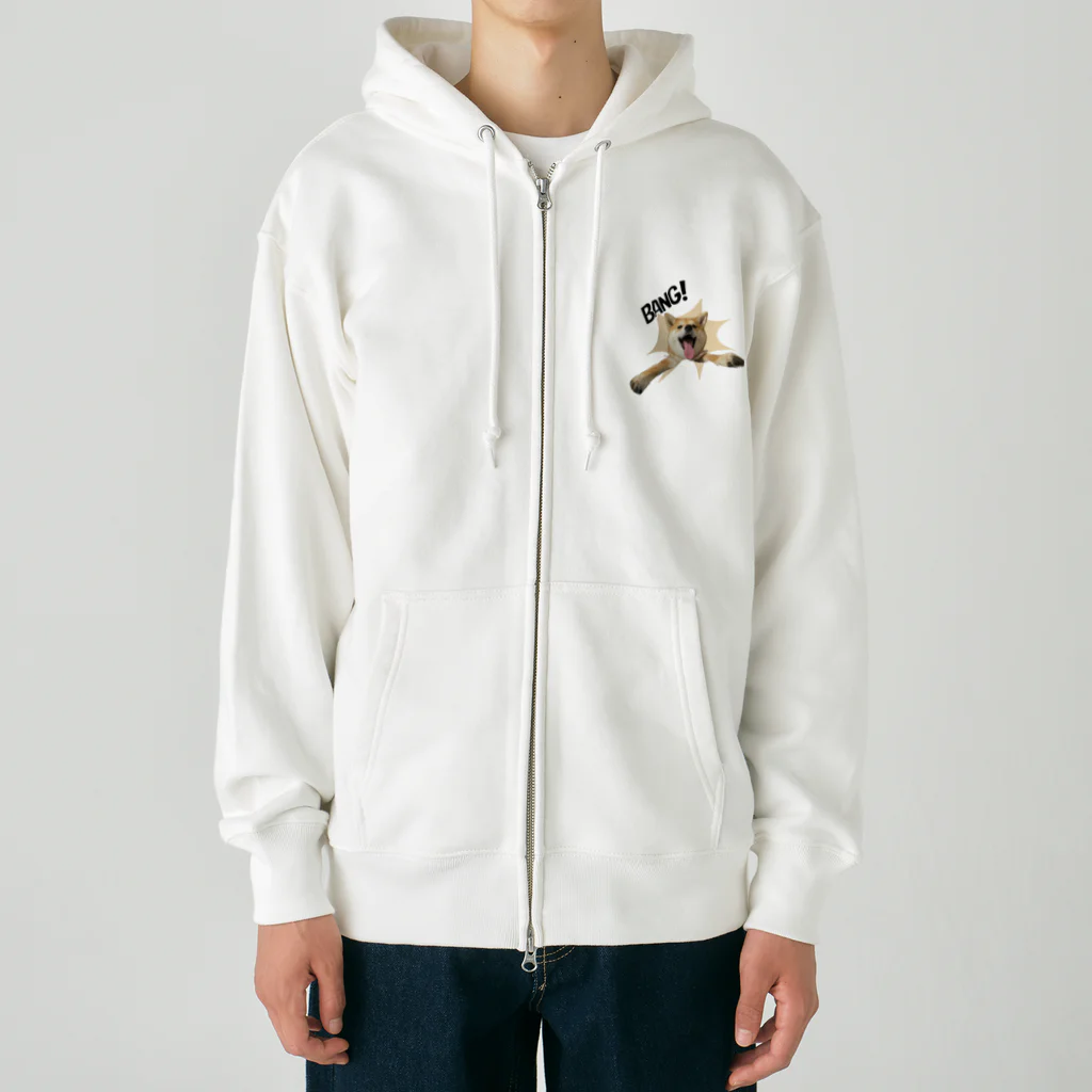 Runny_Shiba_Dogの飛び出す柴犬 Heavyweight Zip Hoodie