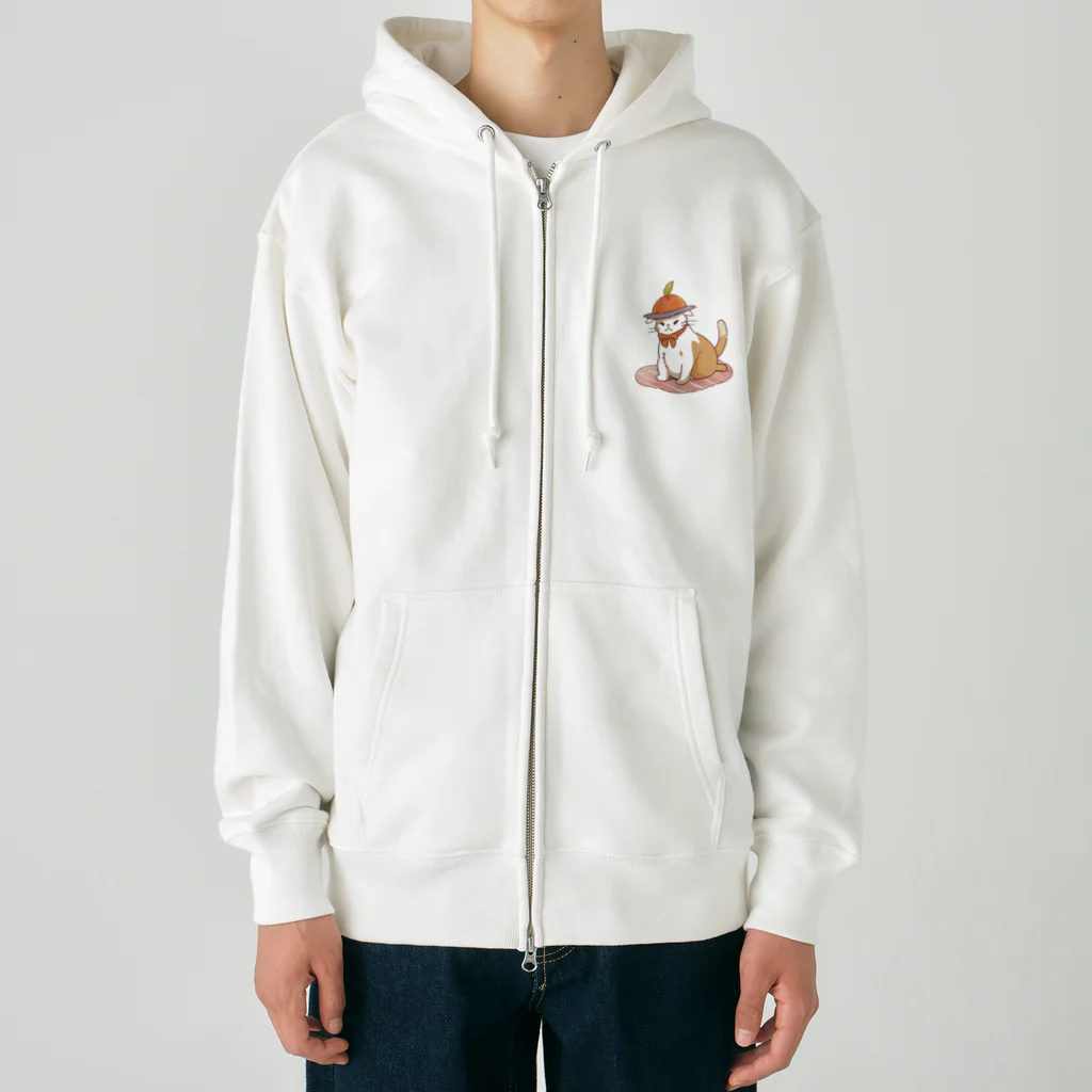 りーおすふぇんがりーのお腹ペコペコで具になっちゃったねこにゃん Heavyweight Zip Hoodie