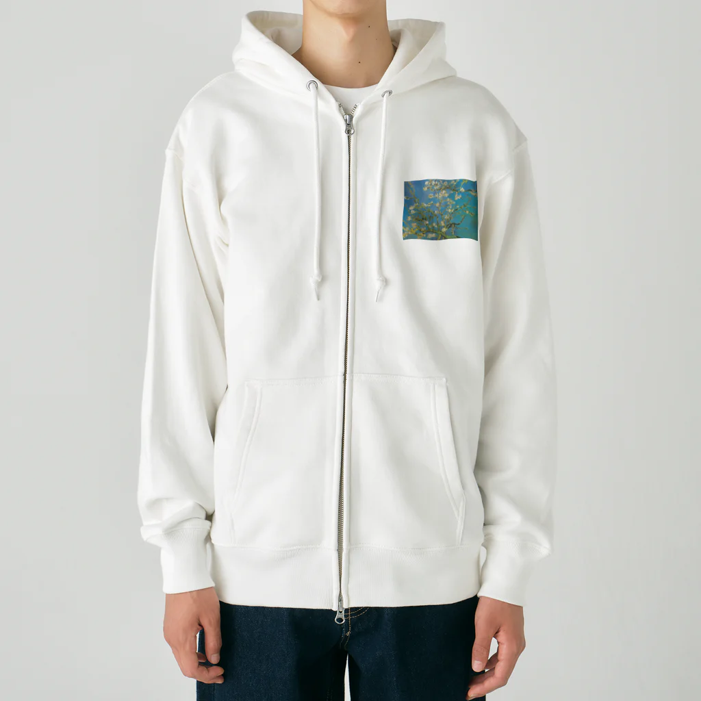 世界の名画館 SHOPのゴッホ「花咲くアーモンドの木の枝」 Heavyweight Zip Hoodie