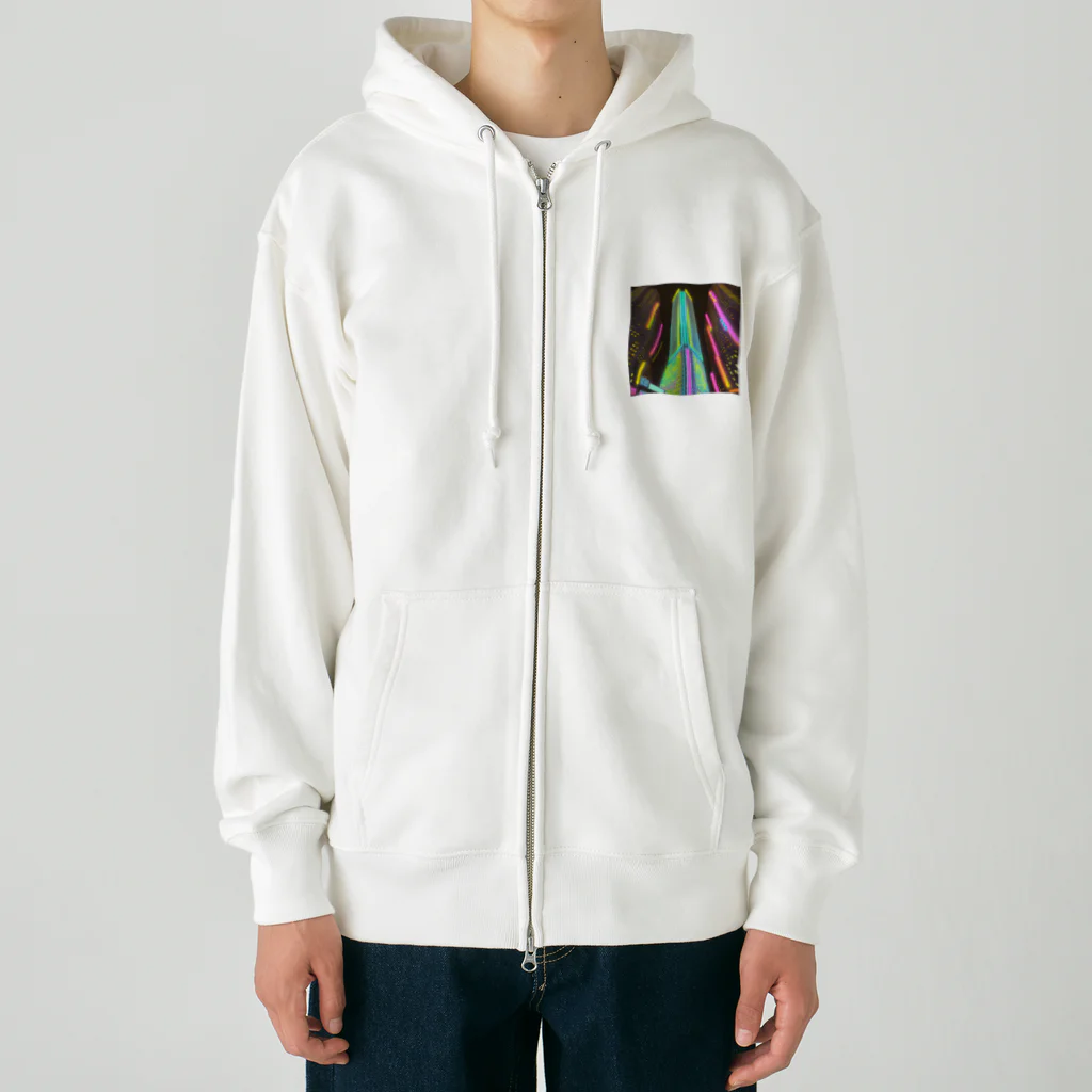 Y&Mの空に輝く星たちのように美しく光り輝くシティー Heavyweight Zip Hoodie