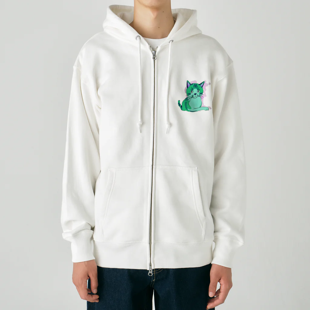 ポーシー＆フレンズ・スタイルの可愛い猫グッズ Heavyweight Zip Hoodie