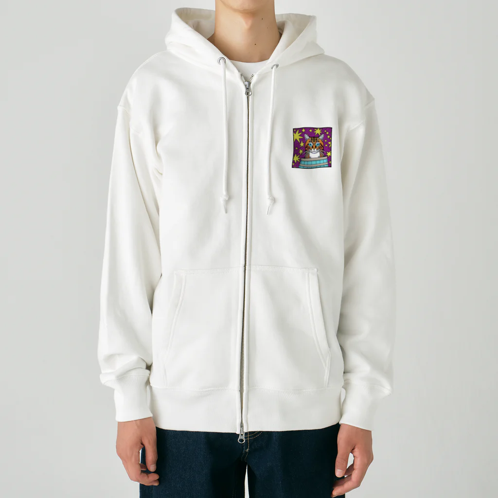 ウイスキーとくらすのウイスキーキャット Heavyweight Zip Hoodie