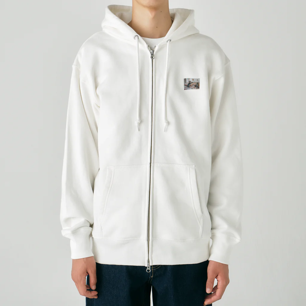 megu_suzuriのかわいい猫グッズ Heavyweight Zip Hoodie