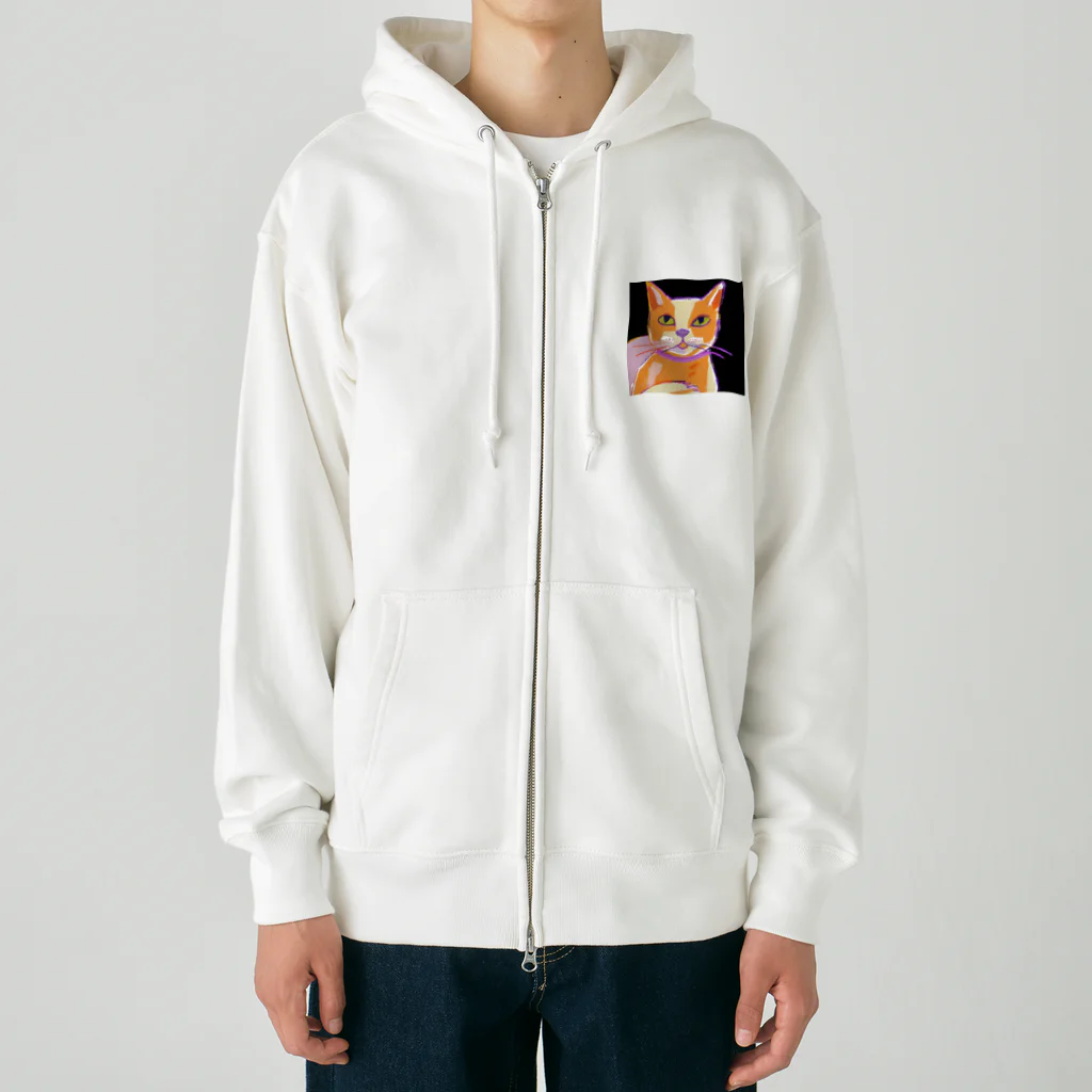 tefutefvの猫のイラストグッズ Heavyweight Zip Hoodie