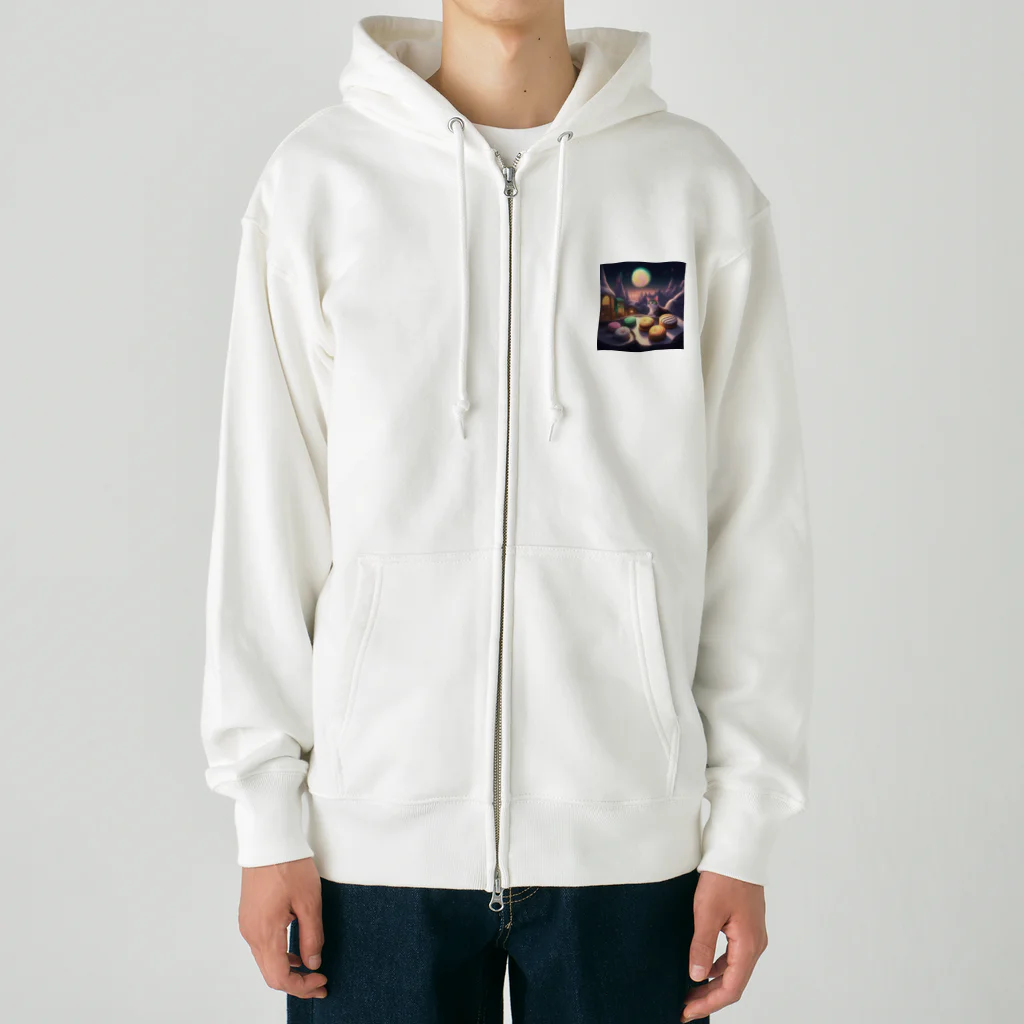 san333333333のNeko Sweets Heavyweight Zip Hoodie