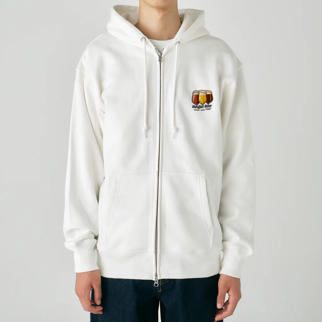 ベルギービールバー麦酒本舗公式グッズの3Belgian Beers Heavyweight Zip Hoodie