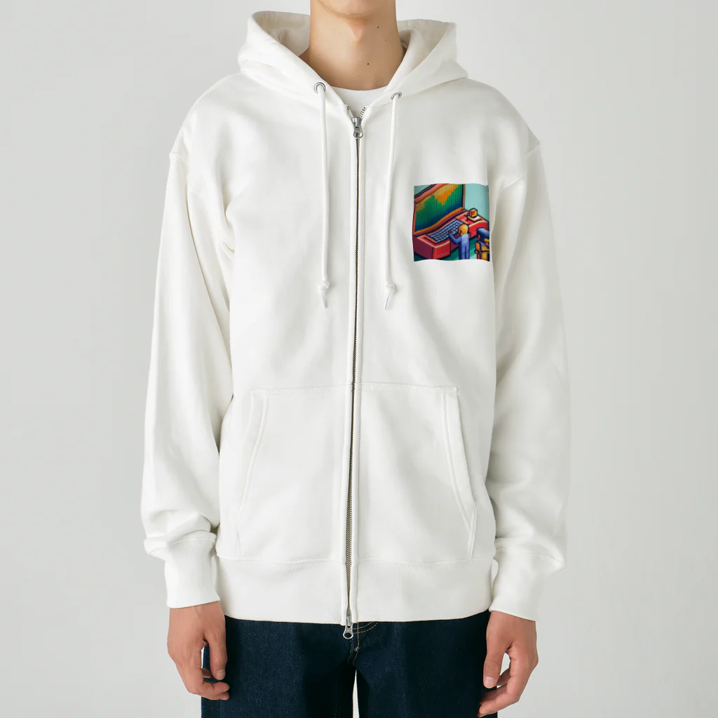 yorozuya4628のドットエンジニア ミニフィグ Heavyweight Zip Hoodie