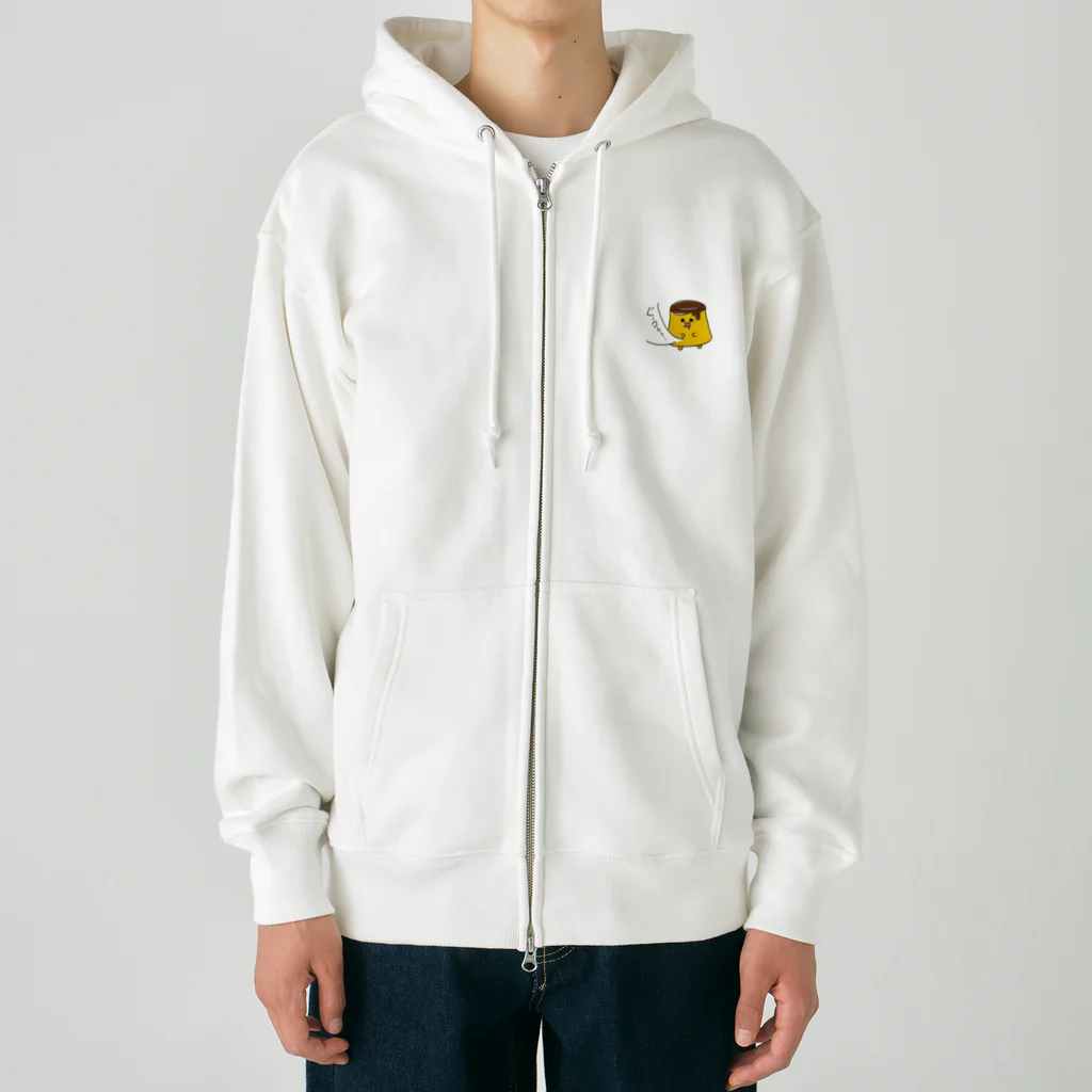 かっちゃん【とんがりにっと】のはらぺこプリンくん Heavyweight Zip Hoodie