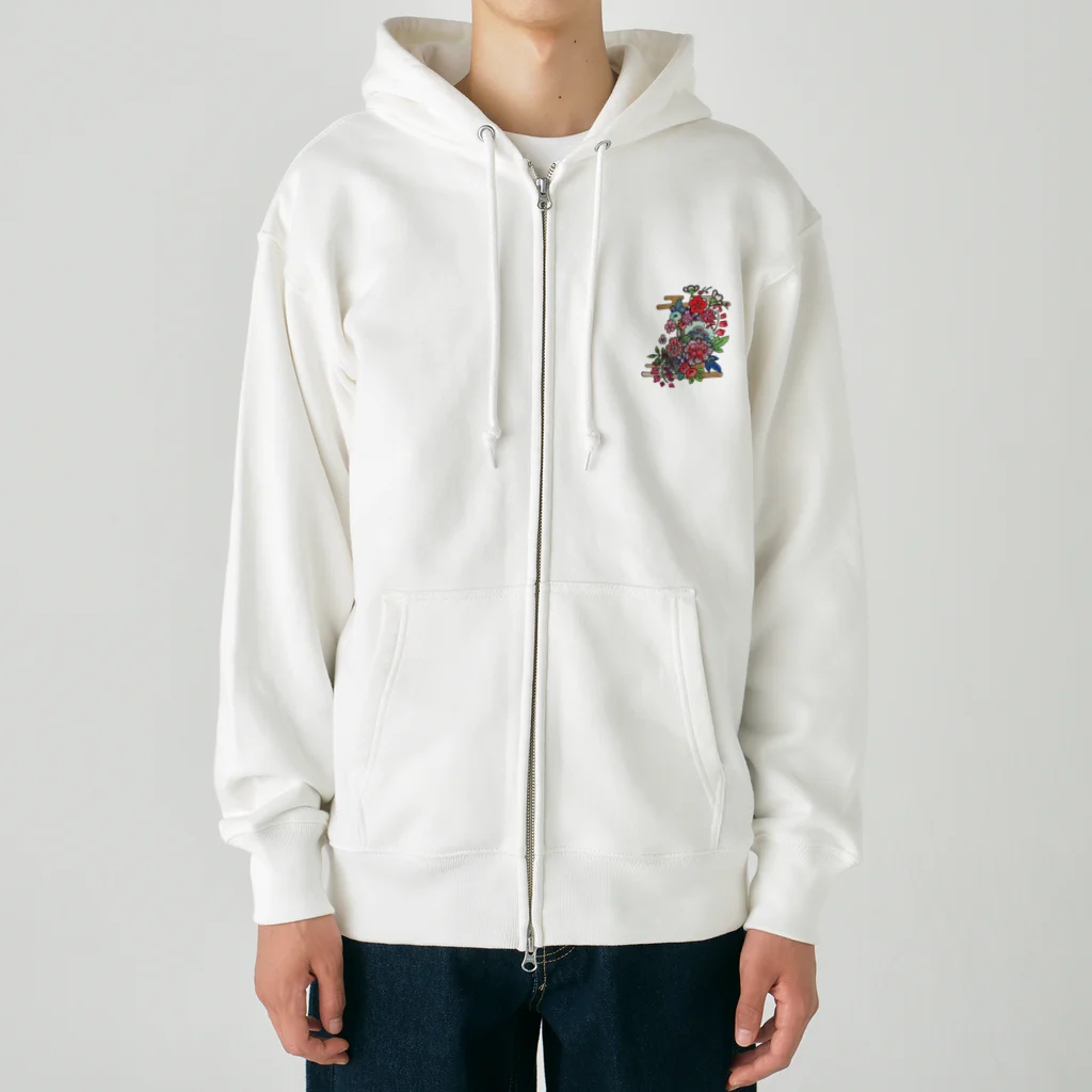 JapaneseArt Yui Shopの咲き誇れ Heavyweight Zip Hoodie