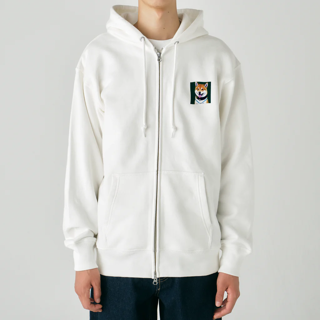 柴と僕のしば犬ポリスくん Heavyweight Zip Hoodie