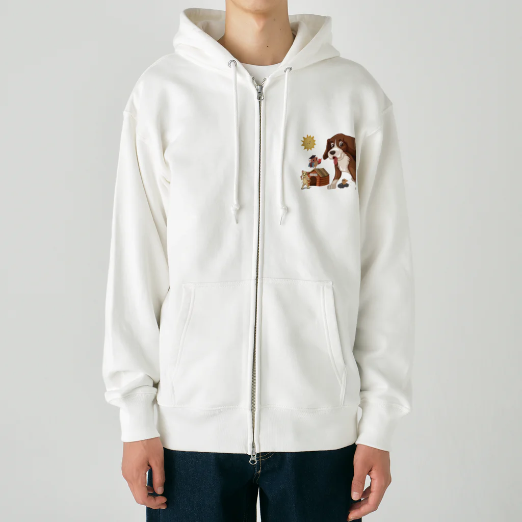 キイロチャンのアニマル学校 Heavyweight Zip Hoodie