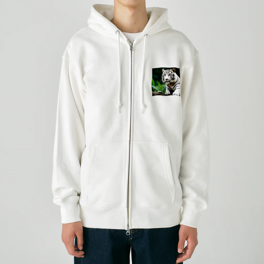 ショップルのホワイトタイガー グッズ プレミアムコレクション Heavyweight Zip Hoodie