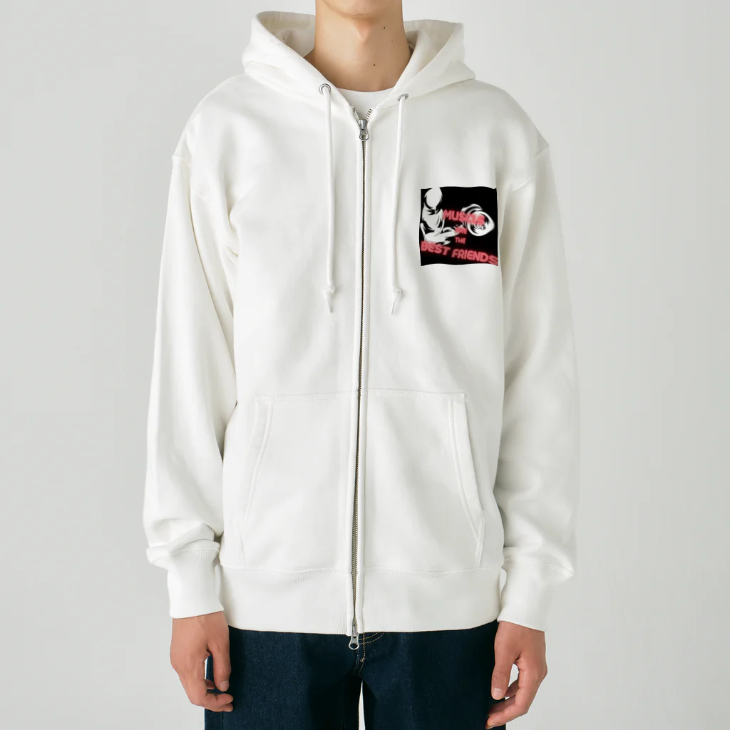 XmasaのMuscles are the best friends Heavyweight Zip Hoodie