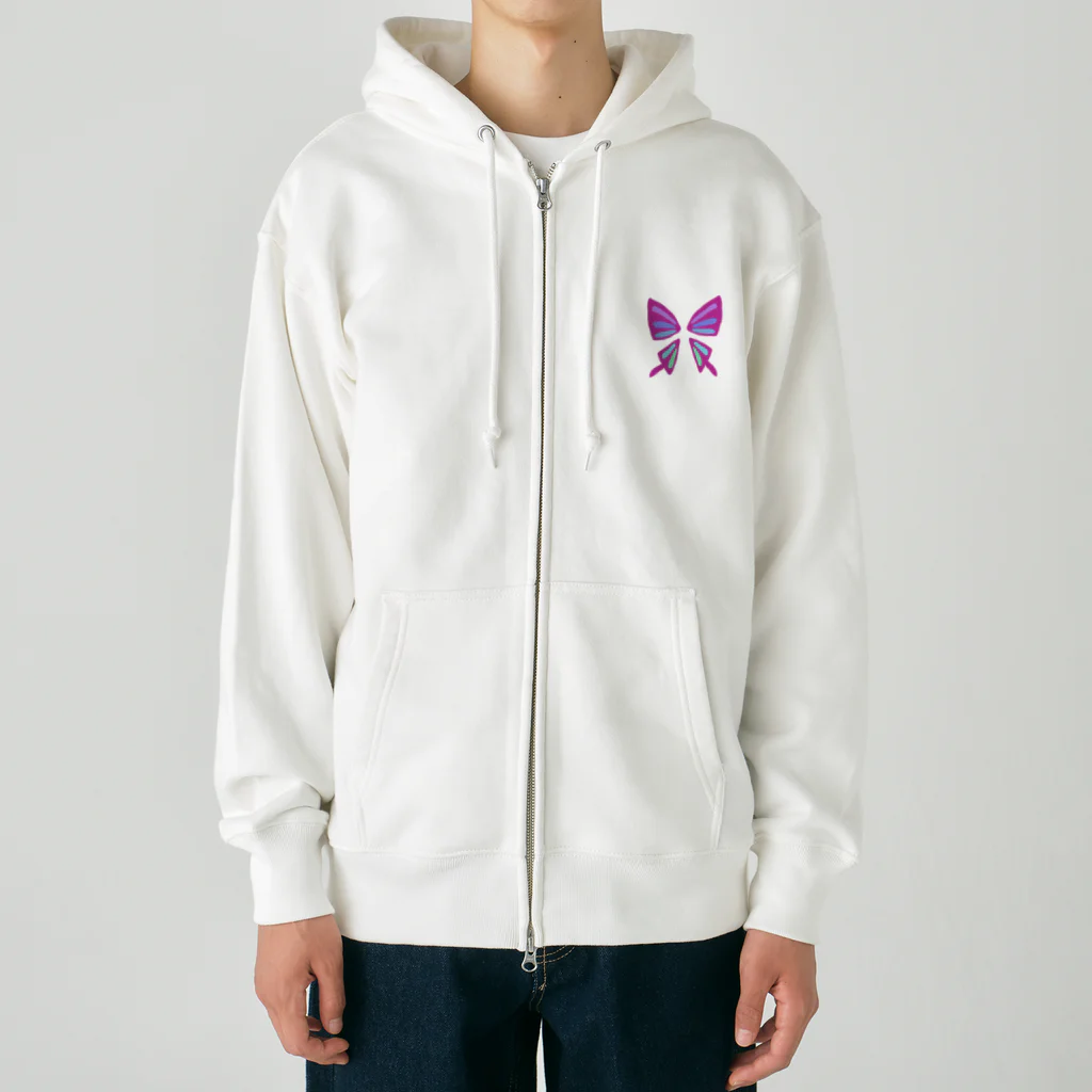 ReeYoのチョウチョ柄B Heavyweight Zip Hoodie