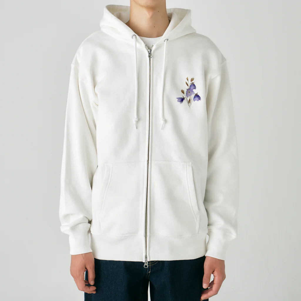 Atelier Petrichor Forestのキキョウ Chinese bellflower Heavyweight Zip Hoodie