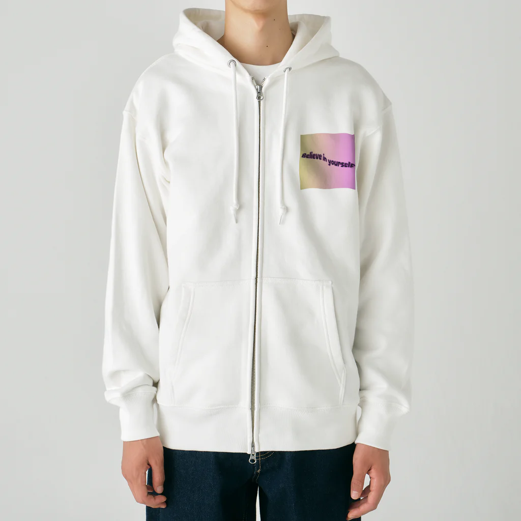 名もなきただの学生?の信じることの Heavyweight Zip Hoodie