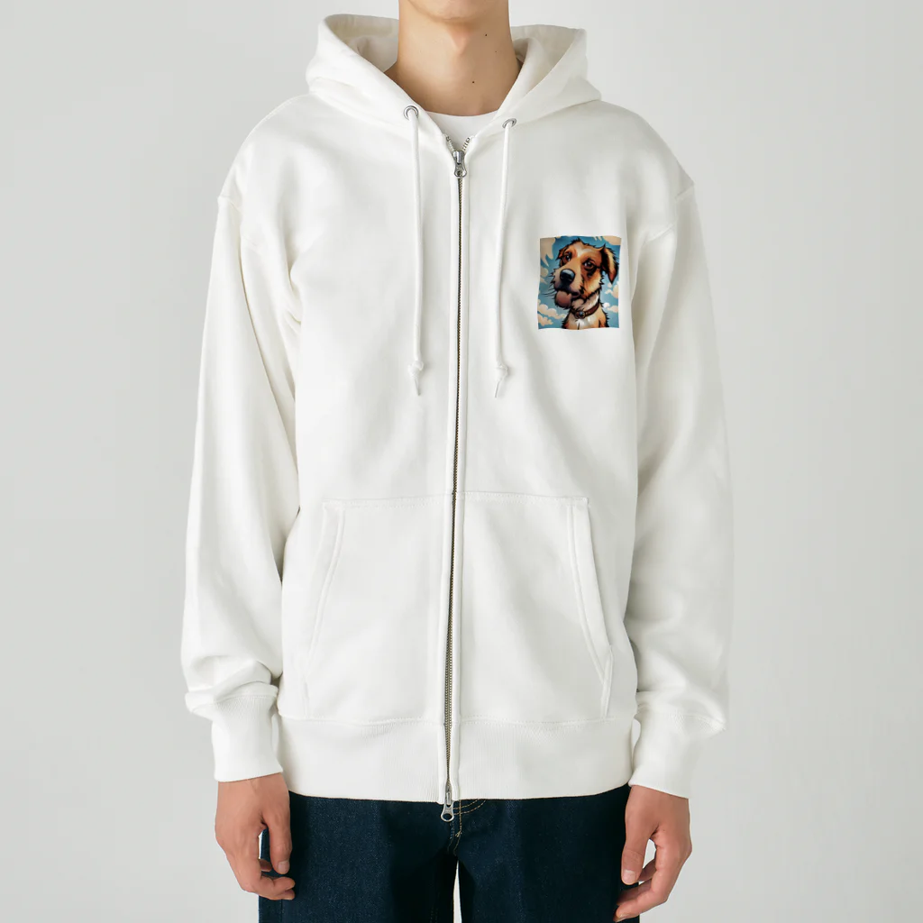 だーのハワイアンドッグ　モカちゃん Heavyweight Zip Hoodie