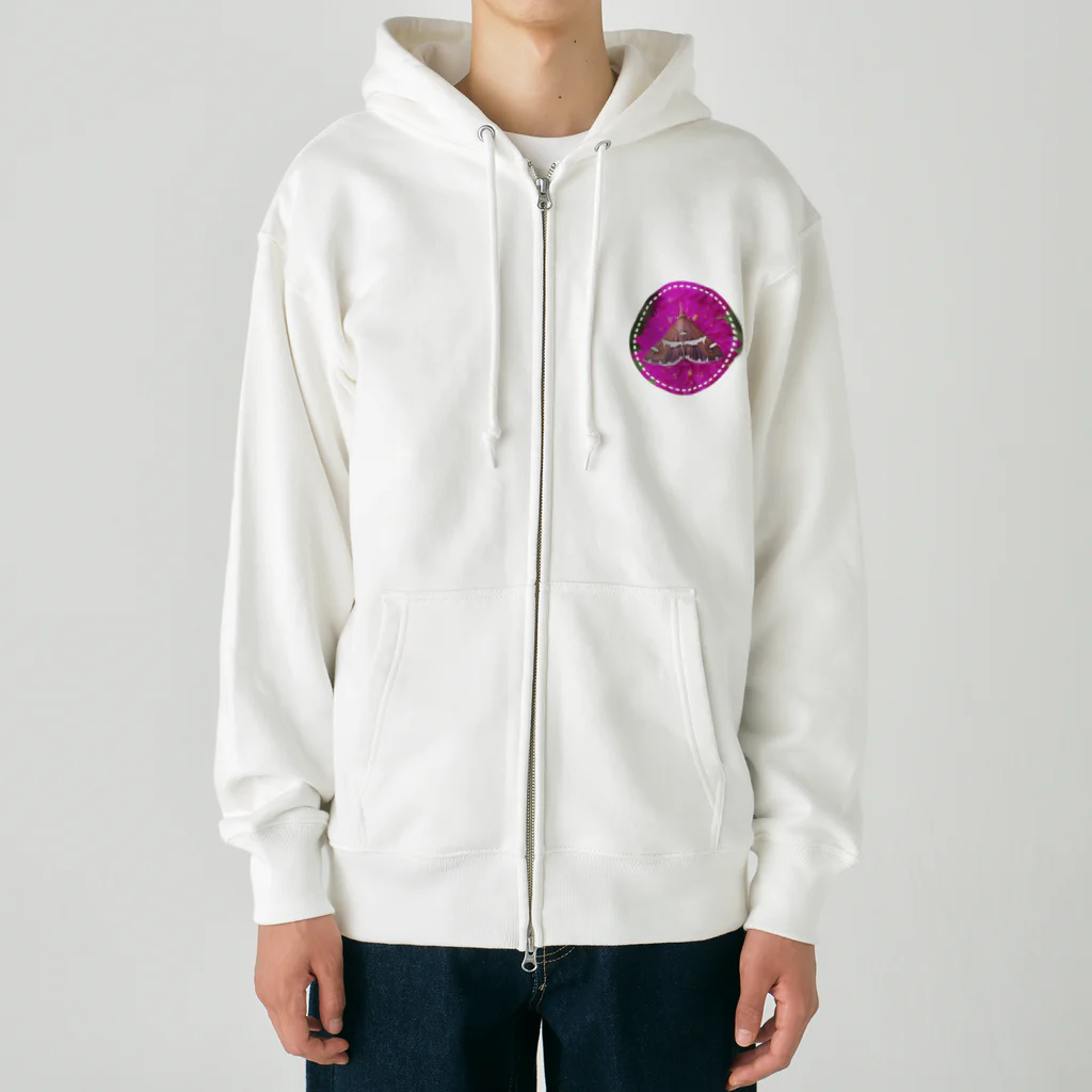 ニムニムのお部屋のシロオビノメイガ Heavyweight Zip Hoodie