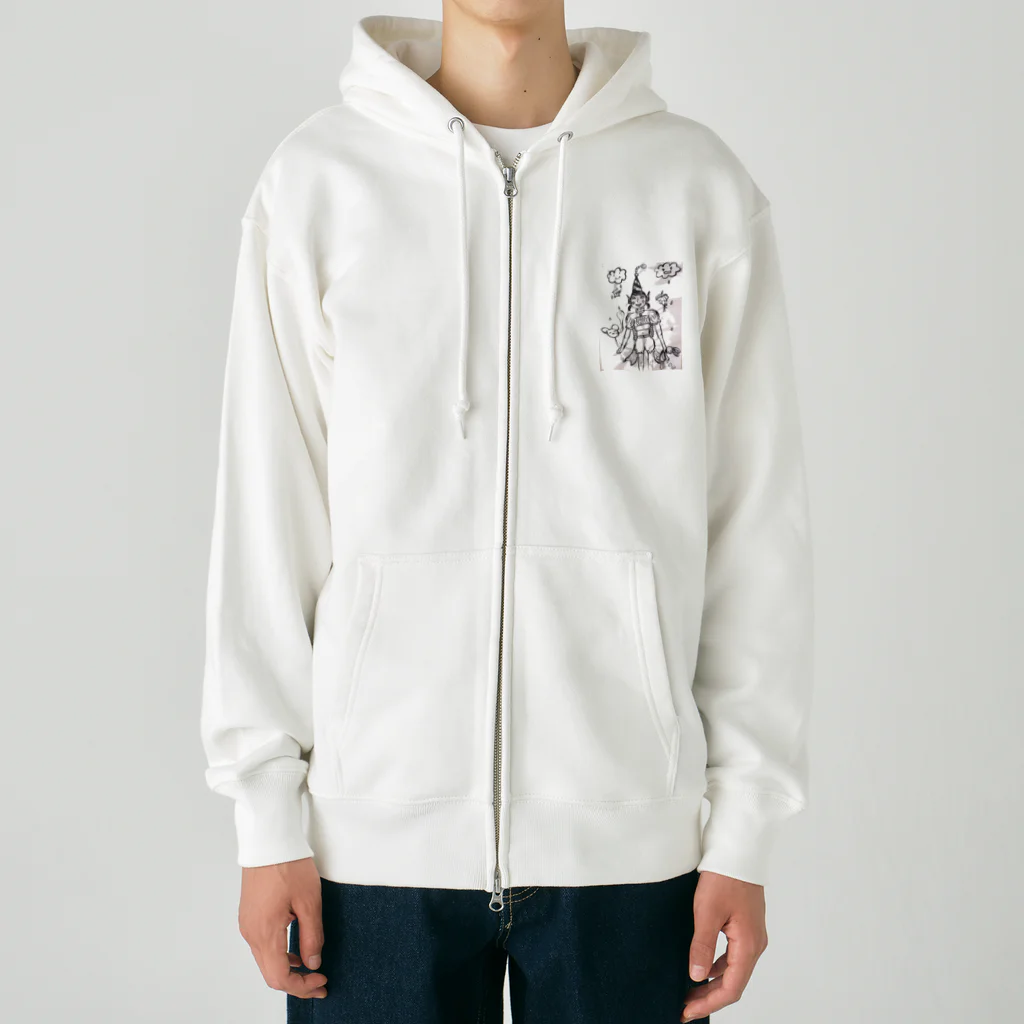 結社黒猫の遊園地のピエロ Heavyweight Zip Hoodie