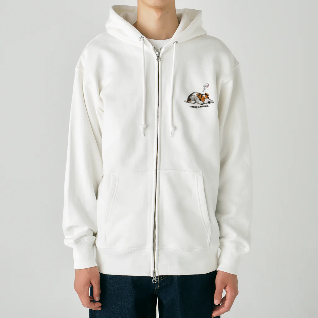 non0630のテリアが寝ています。 Heavyweight Zip Hoodie