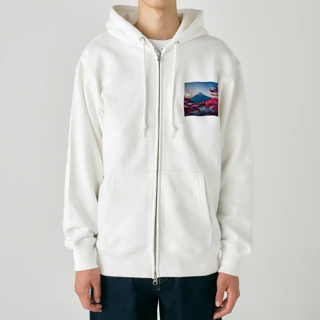 P.H.C（pink house candy）の富士山と紅葉、そして湖のグッズ Heavyweight Zip Hoodie