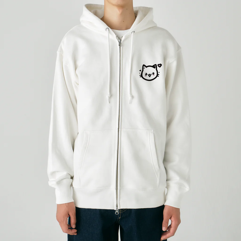 終わらない夢🌈の可愛いにゃんこ🐱💞 Heavyweight Zip Hoodie