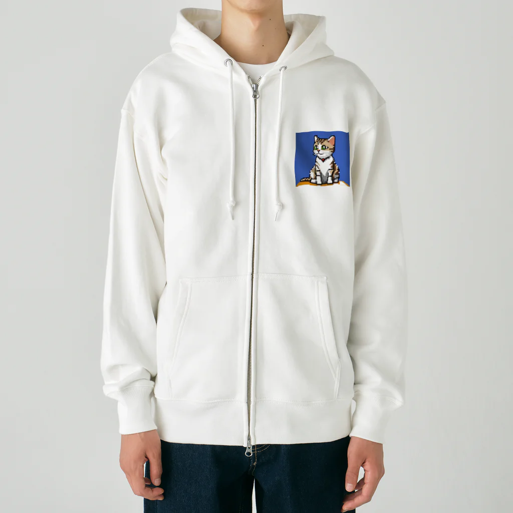 koba777のドット絵アメリカンショートヘア Heavyweight Zip Hoodie