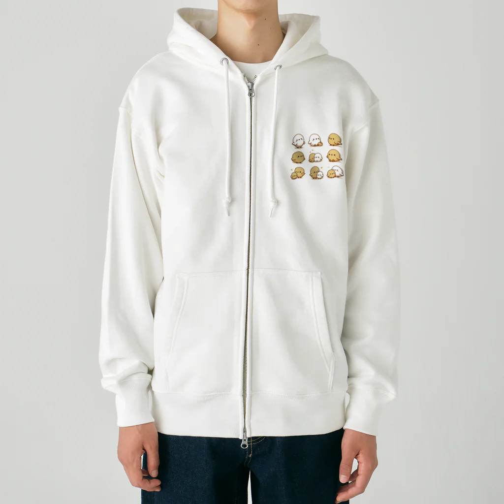 mitsu5872の可愛らしいヒヨコグッズ Heavyweight Zip Hoodie