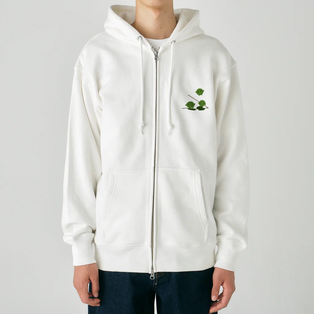 おだんご屋のよもぎ団子 Heavyweight Zip Hoodie