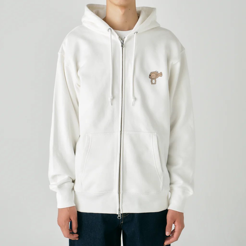 ama_mimi8のたいやきをかぶるねこ Heavyweight Zip Hoodie