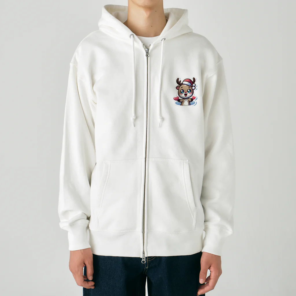 JoyIT_PCのラブリー　トナカイ Heavyweight Zip Hoodie