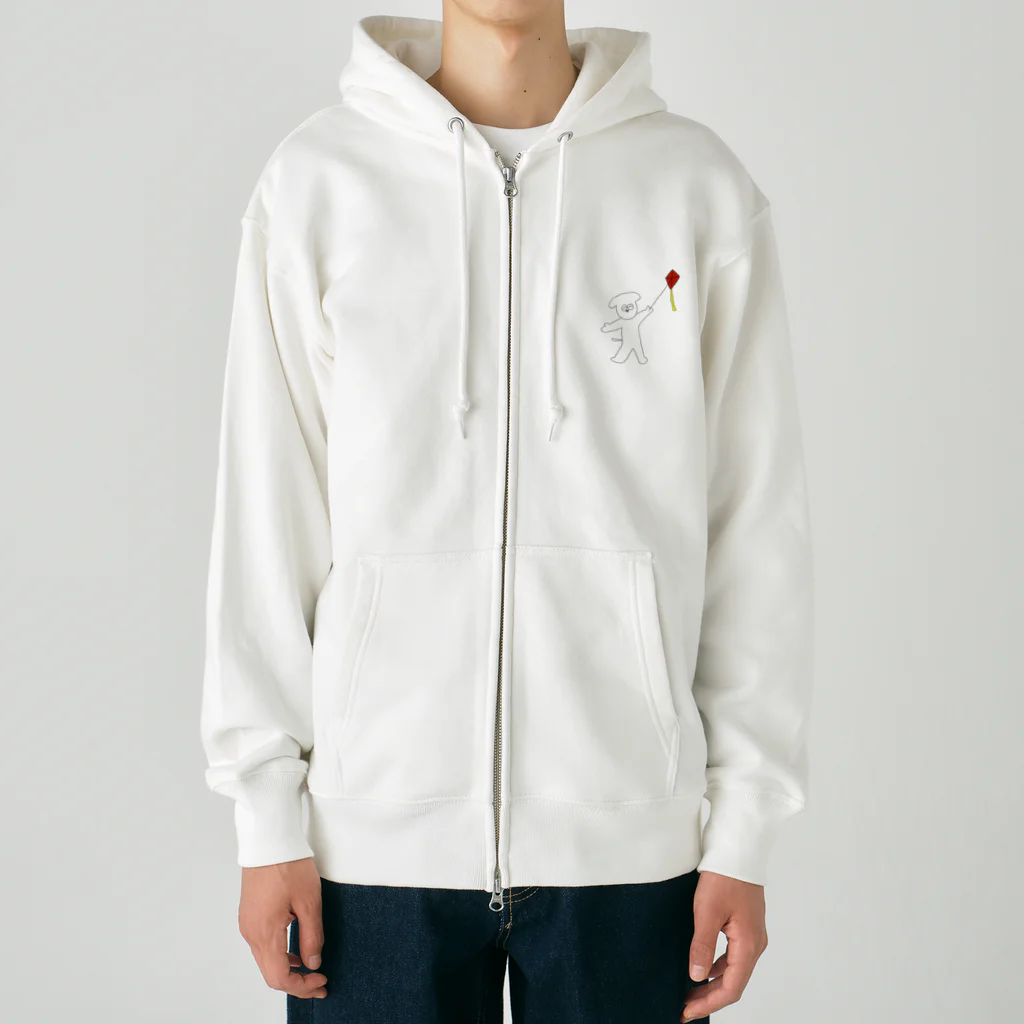 さときちの凧揚げスマイルドッグ Heavyweight Zip Hoodie